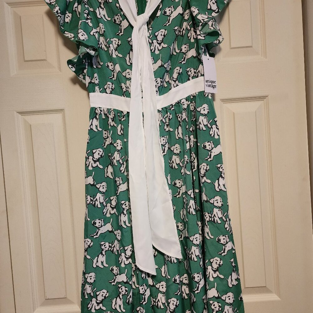 Nwt..Unique Vintage Dog Print Dress